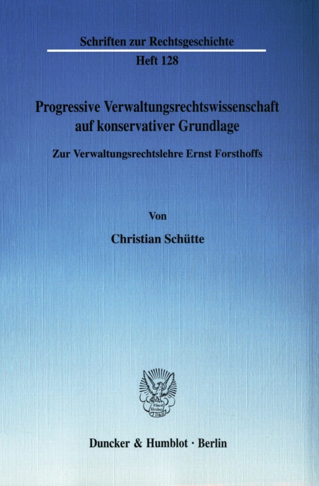 Progressive Verwaltungsrechtswissenschaft auf konservativer Grundlage. main product photo