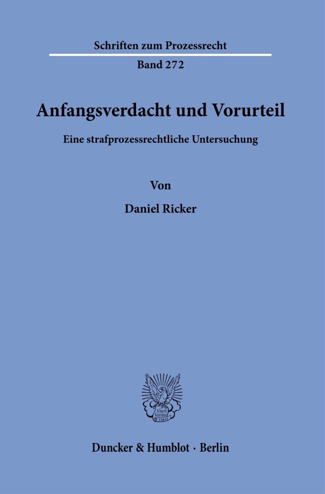 Anfangsverdacht und Vorurteil. main product photo