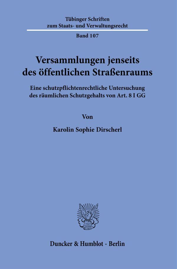 Versammlungen jenseits des öffentlichen Straßenraums. main product photo