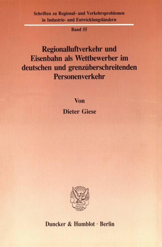 Regionalluftverkehr und Eisenbahn als Wettbewerber im deutschen und grenzüberschreitenden Personenverkehr. main product photo