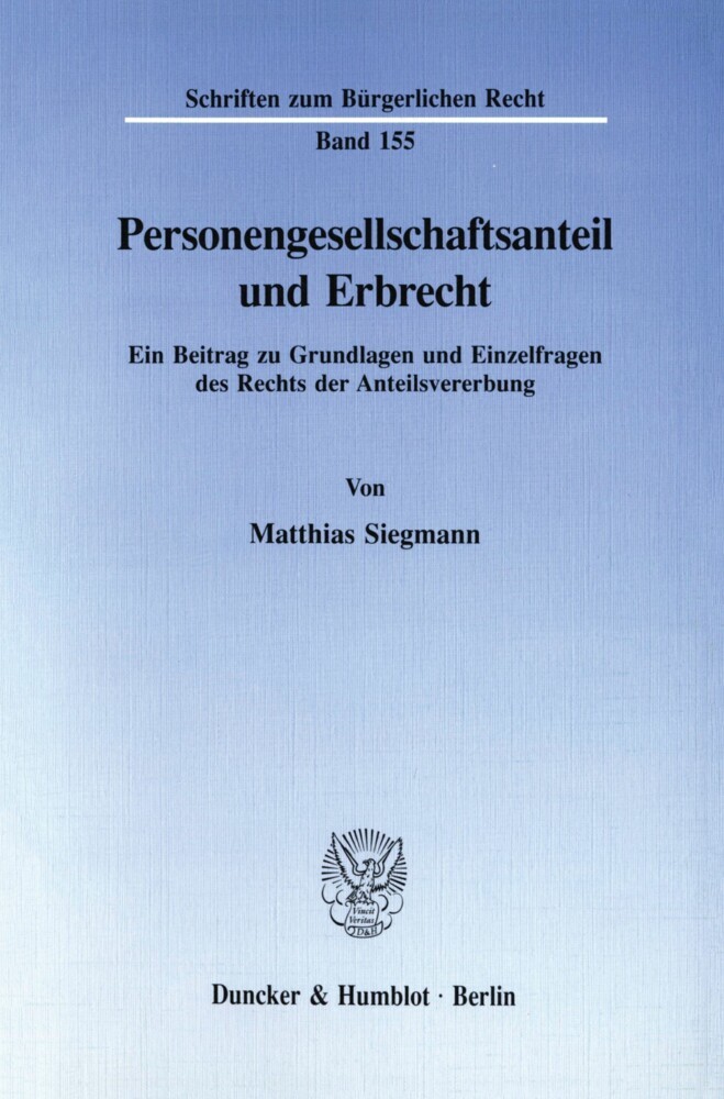 Personengesellschaftsanteil und Erbrecht. main product photo