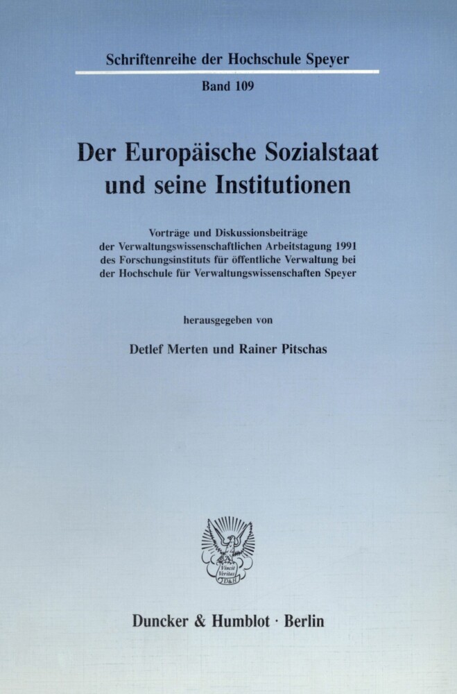 Der Europäische Sozialstaat und seine Institutionen. main product photo