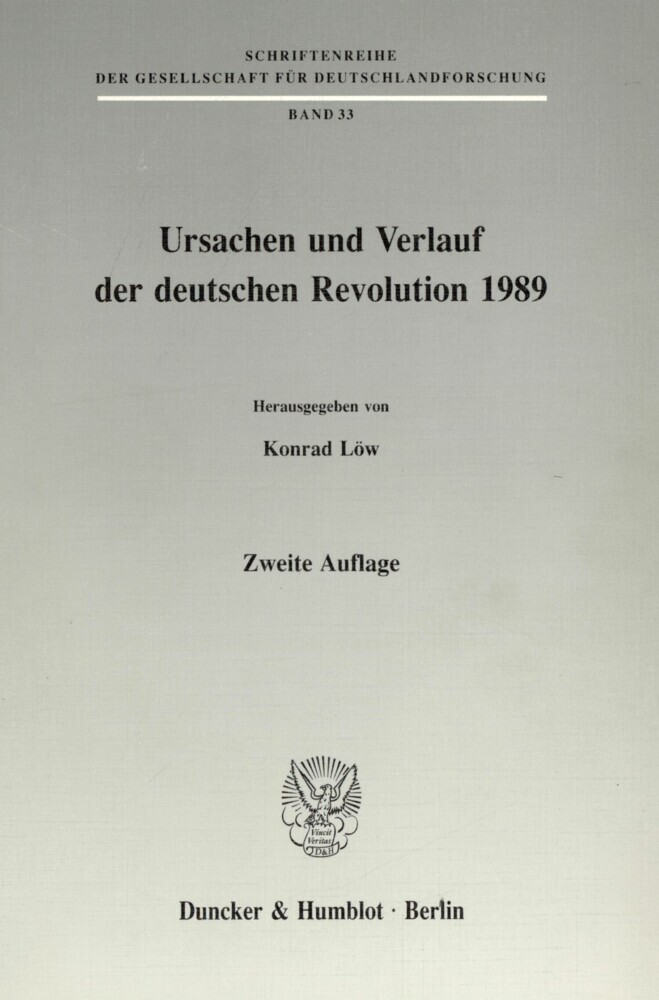 Ursachen und Verlauf der deutschen Revolution 1989. main product photo