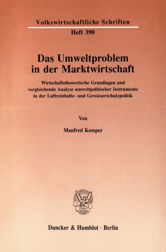 Das Umweltproblem in der Marktwirtschaft. main product photo