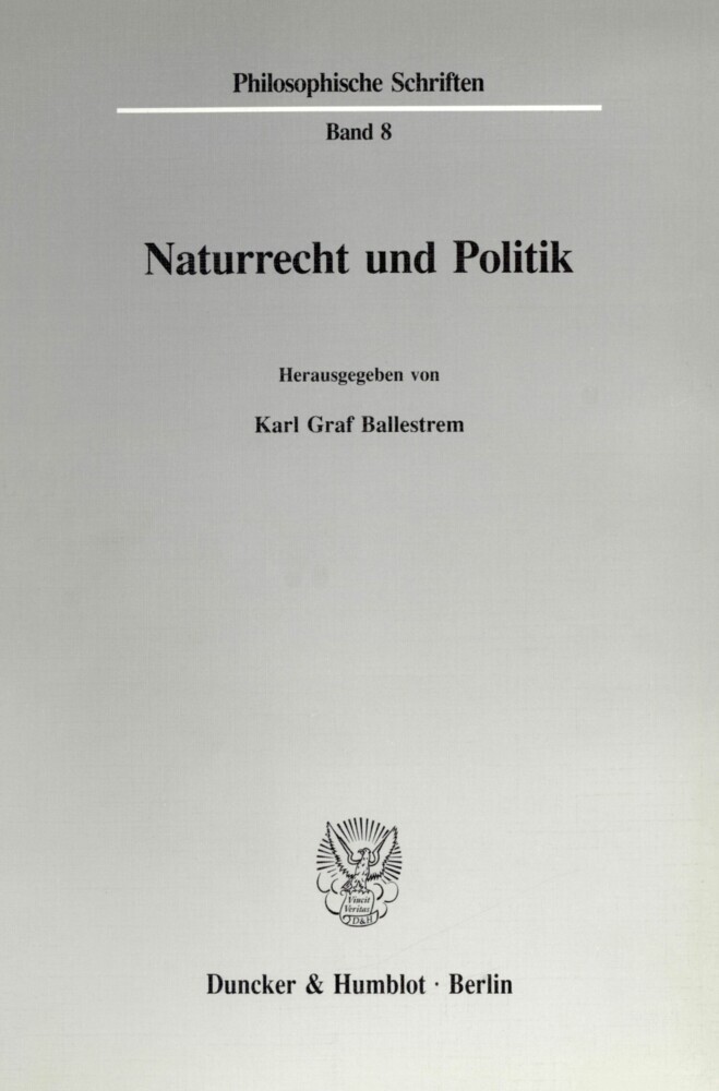 Naturrecht und Politik. main product photo