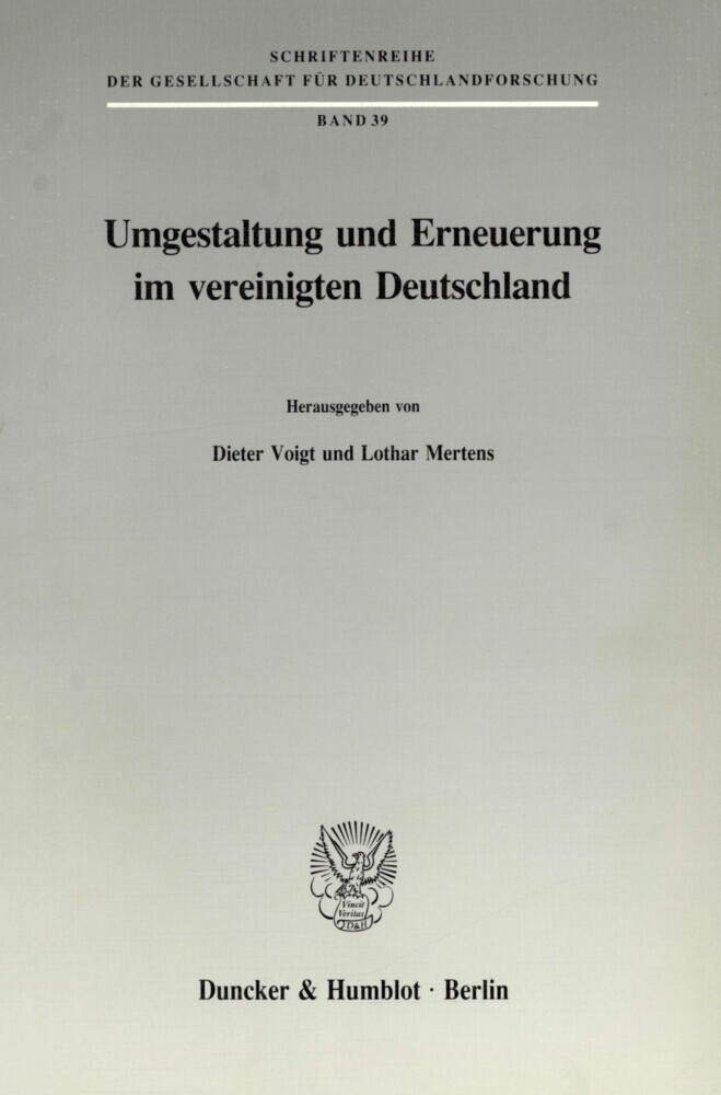 Umgestaltung und Erneuerung im vereinigten Deutschland. main product photo