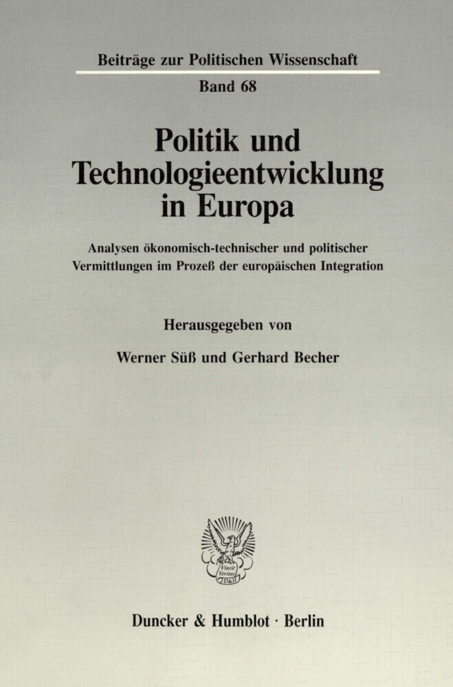 Politik und Technologieentwicklung in Europa. main product photo
