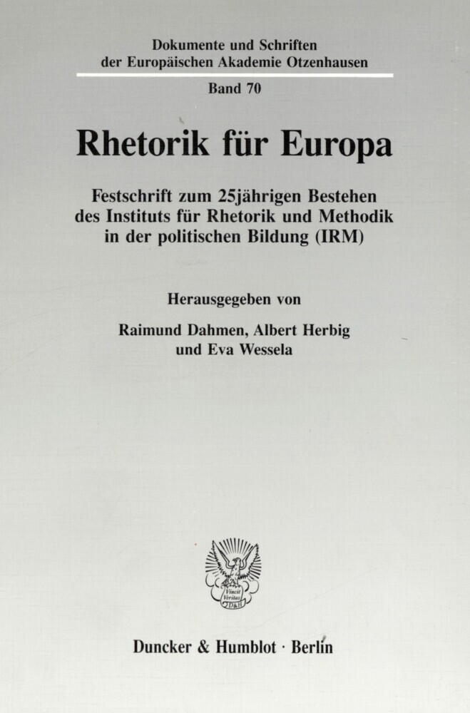 Rhetorik für Europa. main product photo
