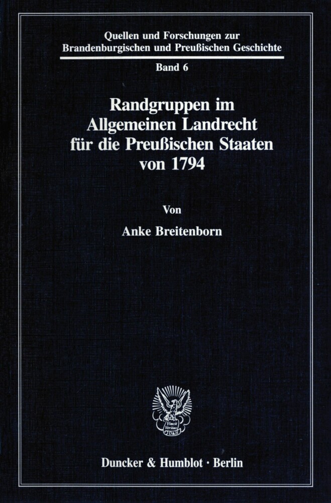 Randgruppen im Allgemeinen Landrecht für die Preußischen Staaten von 1794. main product photo