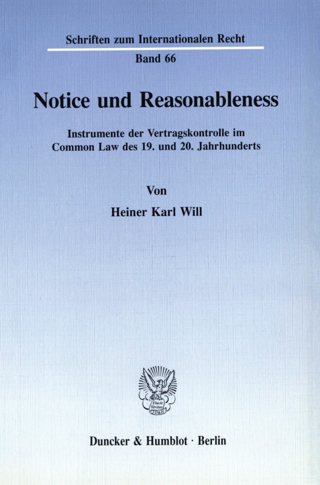 Notice and Reasonableness. main product photo