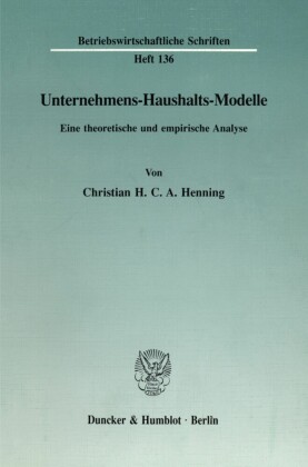 Unternehmens-Haushalts-Modelle.