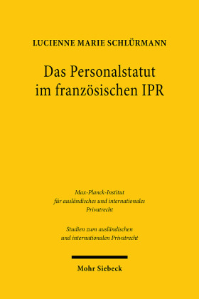Das Personalstatut im französischen IPR