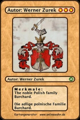 The noble Polish family Burchard. Die adlige polnische Familie Burchard.