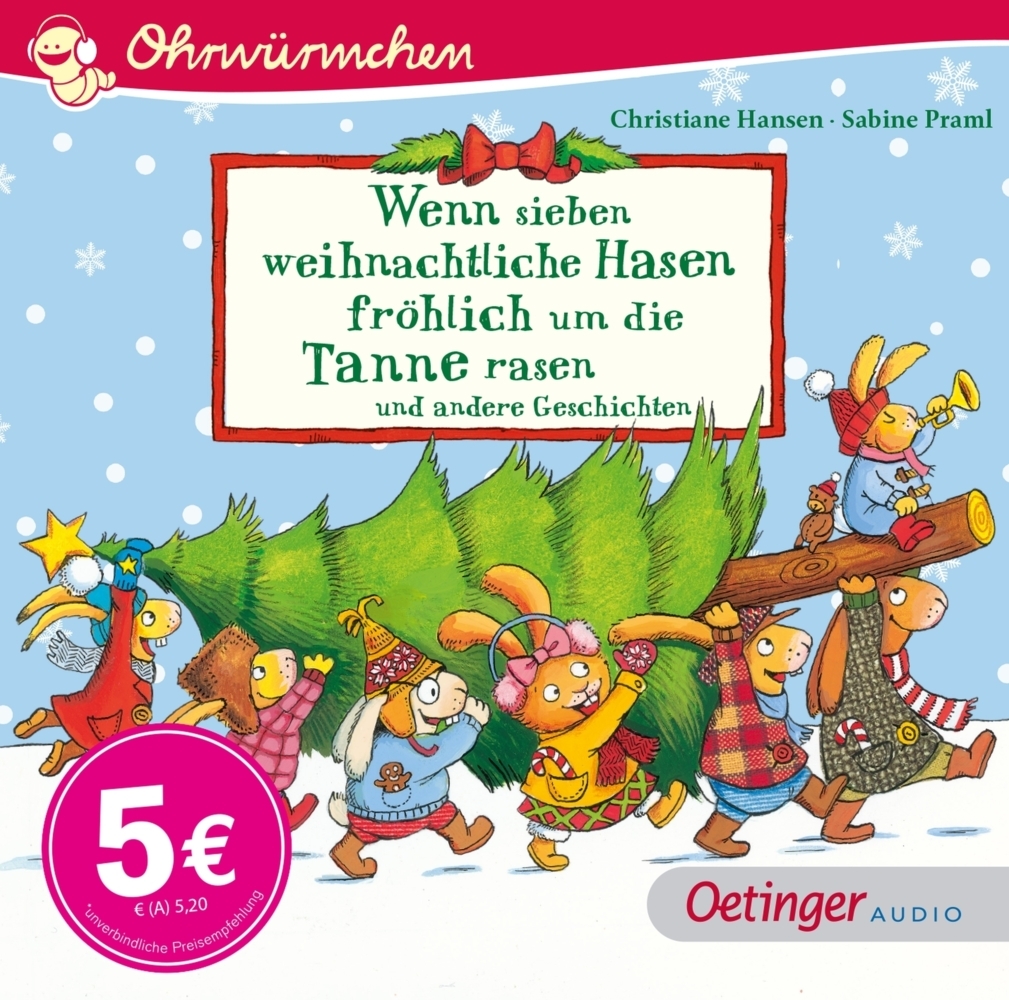 Wenn sieben weihnachtliche Hasen fröhlich um die Tanne rasen und andere Geschichten, 1 Audio-CD main product photo