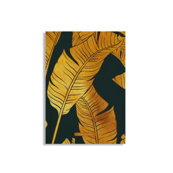 Jana Notizbuch A5 "Golden leaves" (blanko, farbig)