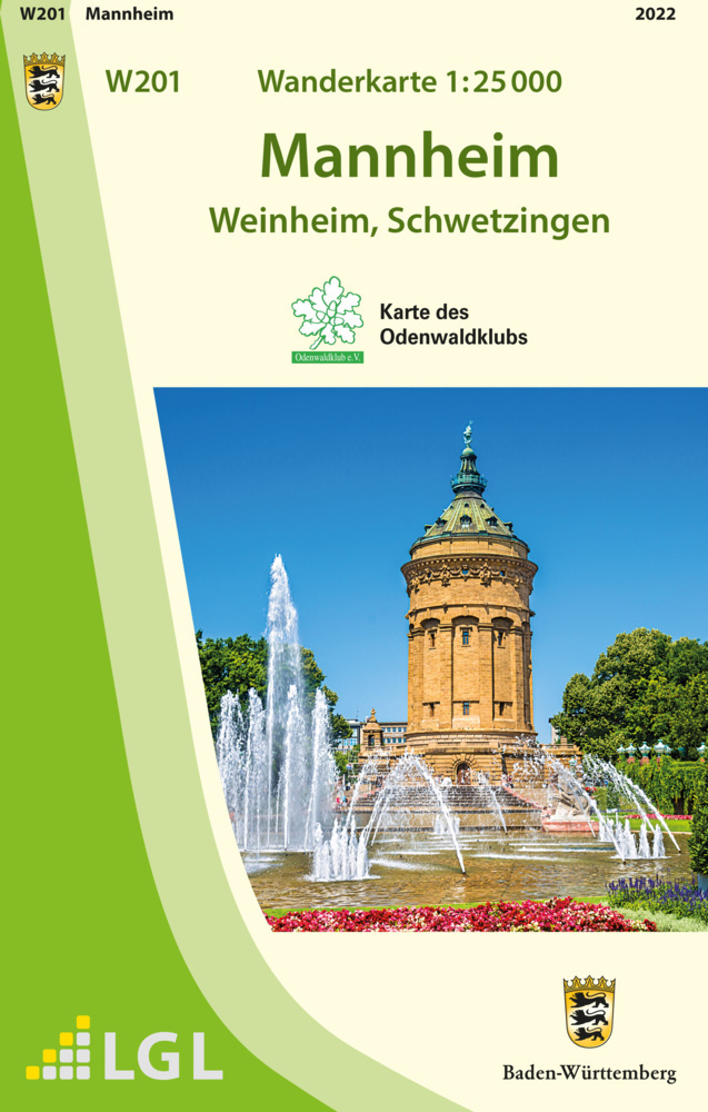 W201 Wanderkarte 1:25 000 Mannheim main product photo