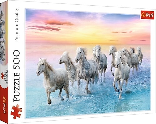 Galoppierende weiße Pferde (Puzzle) main product photo