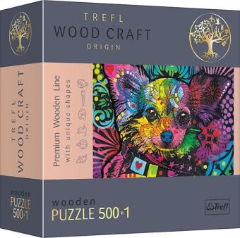 Bunter Welpe (Holzpuzzle)