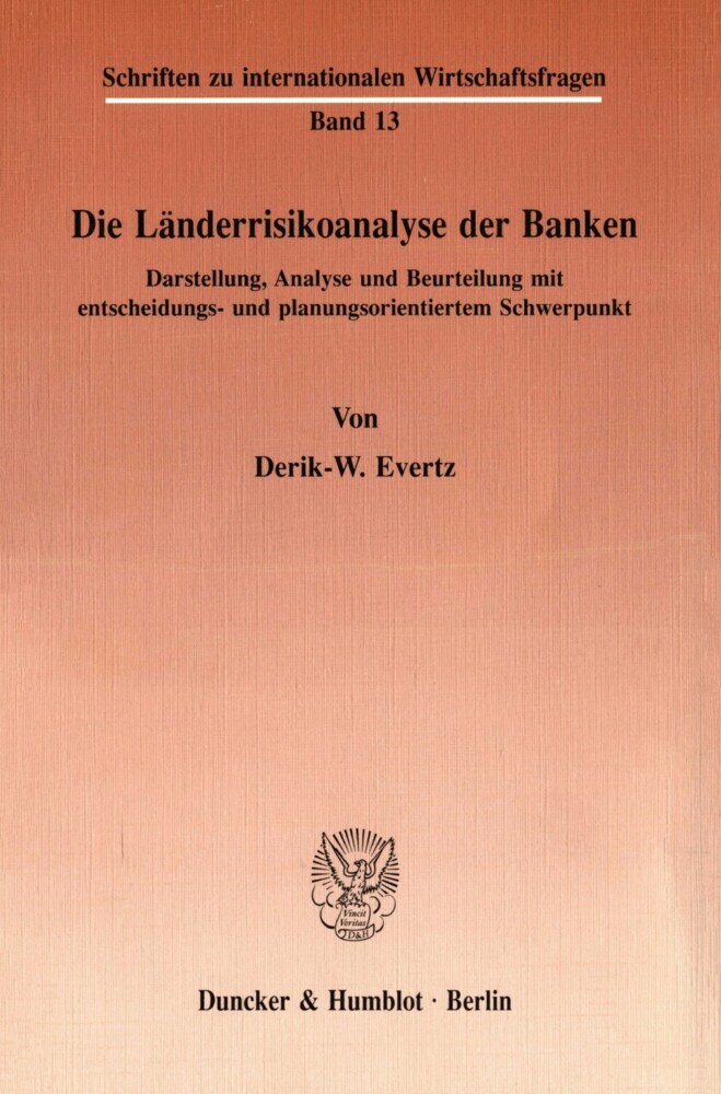 Die Länderrisikoanalyse der Banken. main product photo