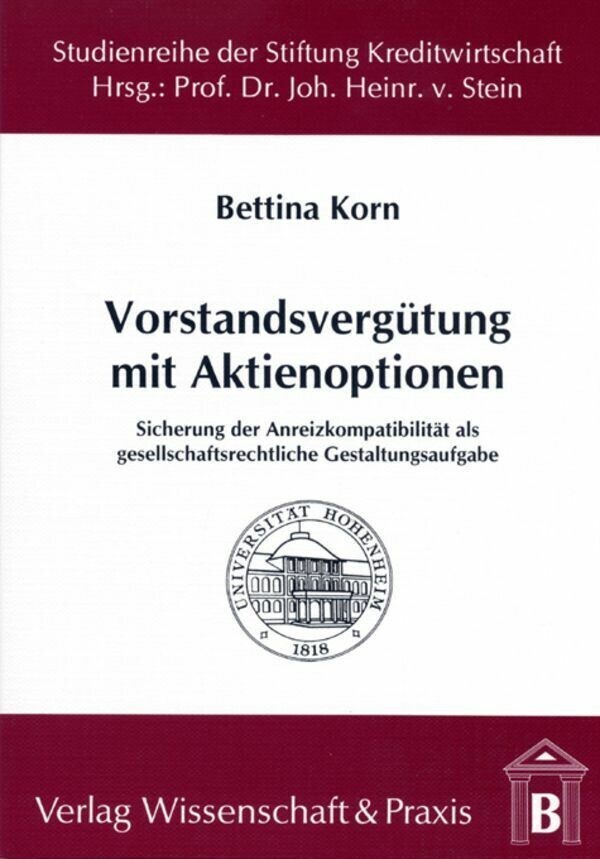 Vorstandsvergütung mit Aktienoptionen. main product photo