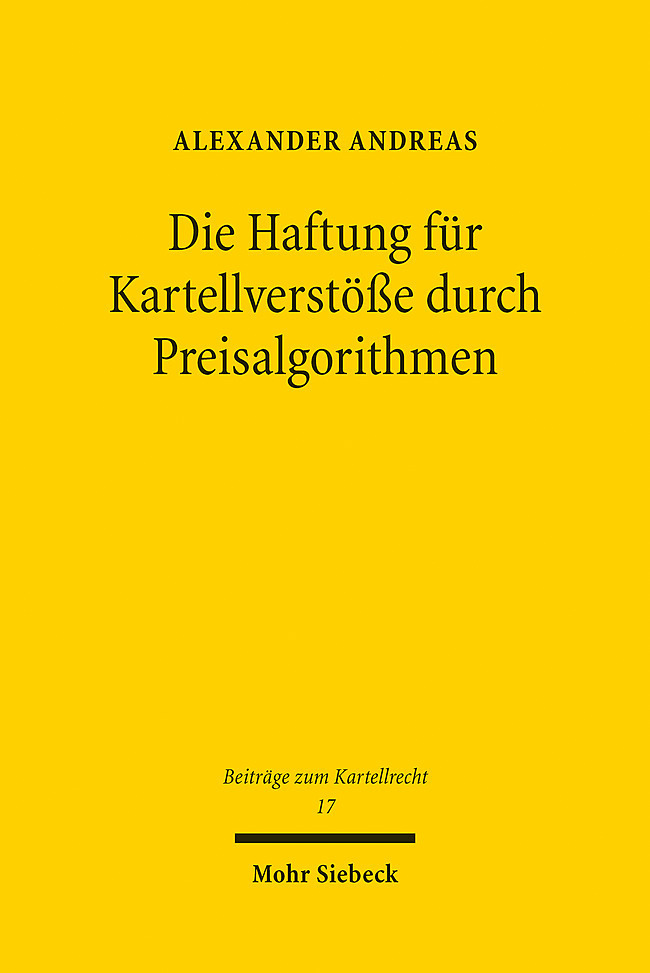 Die Haftung für Kartellverstöße durch Preisalgorithmen main product photo