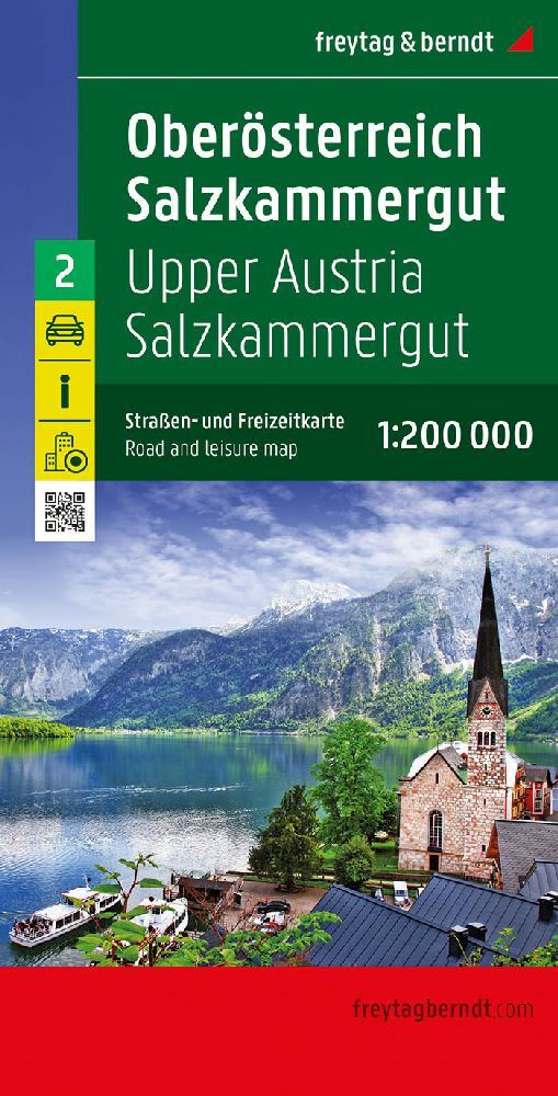 Oberösterreich - Salzkammergut, Straßen- und Freizeitkarte 1:200.000, freytag & berndt main product photo