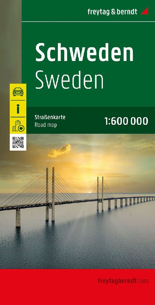 Schweden, Straßenkarte 1:600.000, freytag & berndt main product photo