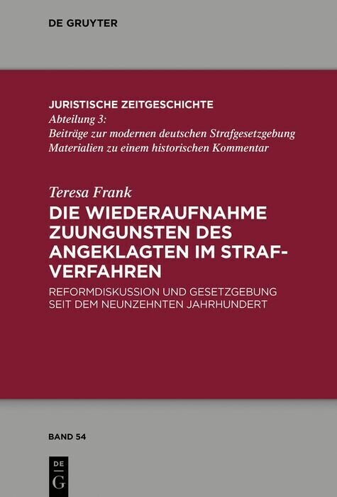 Die Wiederaufnahme zuungunsten des Angeklagten im Strafverfahren main product photo