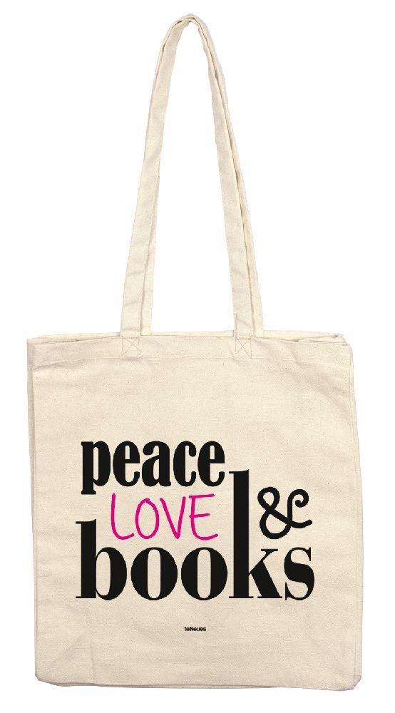 Peace Love Books, Stofftasche main product photo