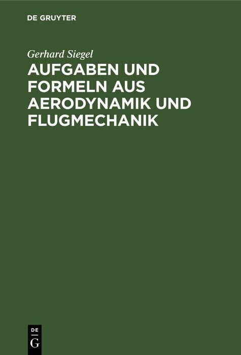 Aufgaben und Formeln aus Aerodynamik und Flugmechanik main product photo