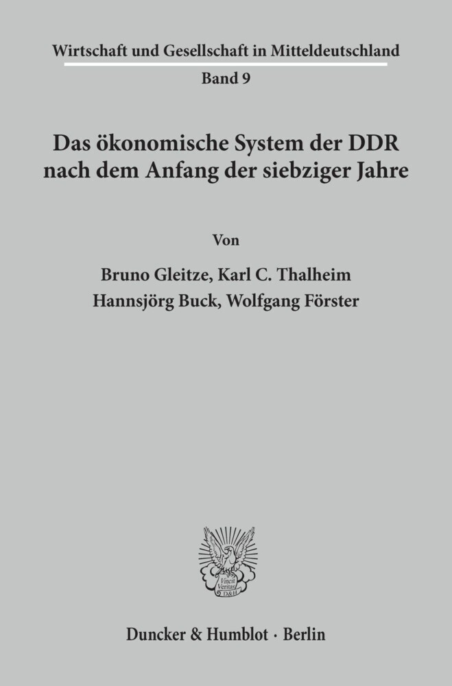 Das ökonomische System der DDR nach dem Anfang der siebziger Jahre. main product photo