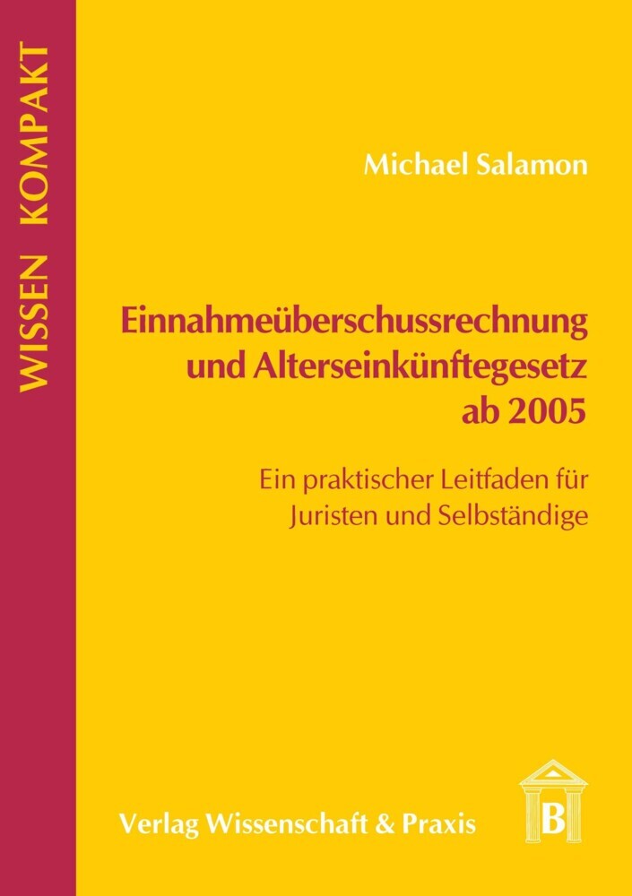 Einnahmeüberschussrechnung und Alterseinkünftegesetz ab 2005. main product photo