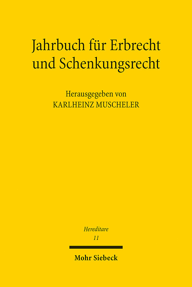 Jahrbuch für Erbrecht und Schenkungsrecht main product photo
