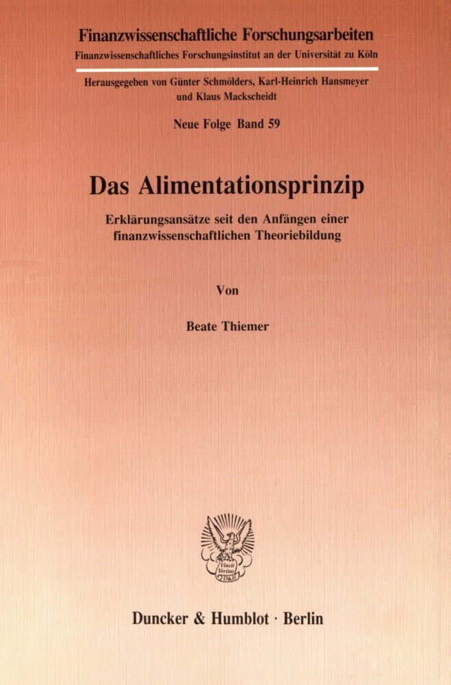 Das Alimentationsprinzip. main product photo