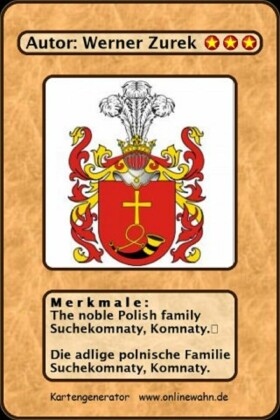 The noble Polish family Suchekomnaty. Die adlige polnische Familie Suchekomnaty.