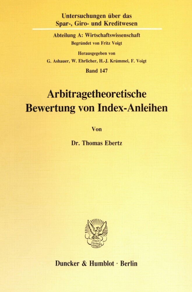 Arbitragetheoretische Bewertung von Index-Anleihen. main product photo
