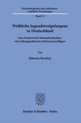 Weibliche Jugendstrafgefangene in Deutschland.