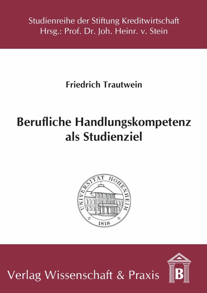 Berufliche Handlungskompetenz als Studienziel. main product photo