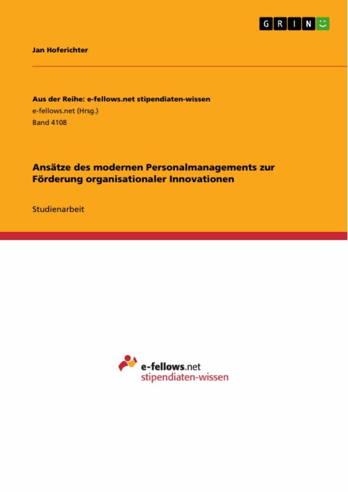 Ansätze des modernen Personalmanagements zur Förderung organisationaler Innovationen main product photo