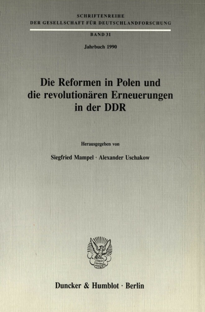 Die Reformen in Polen und die revolutionären Erneuerungen in der DDR. main product photo