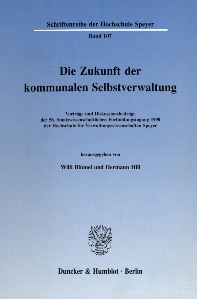 Die Zukunft der kommunalen Selbstverwaltung. main product photo