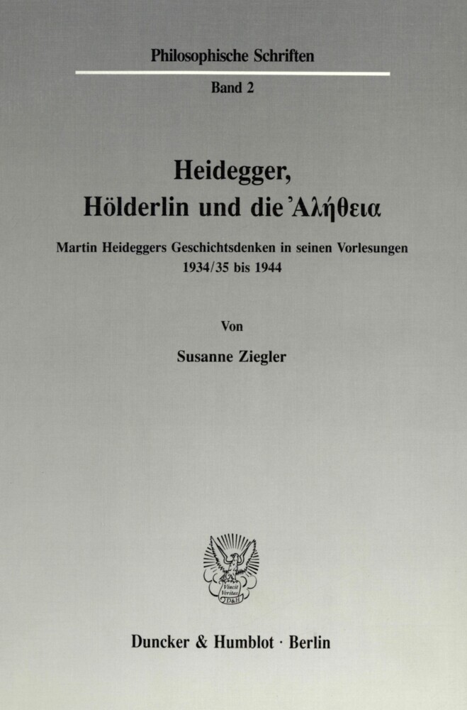 Heidegger, Hölderlin und die ???????. main product photo