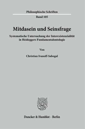 Mitdasein und Seinsfrage.