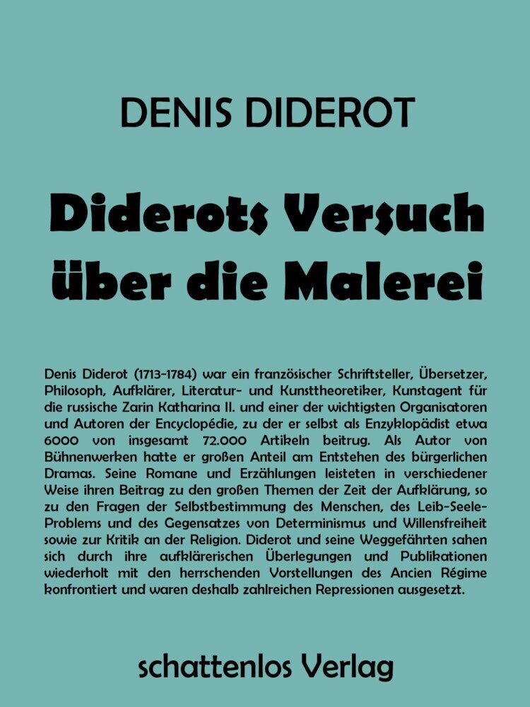 Diderots Versuch über die Malerei main product photo