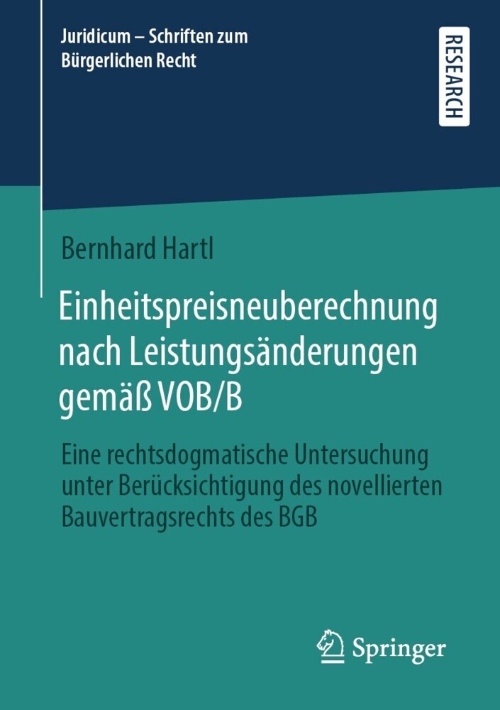Einheitspreisneuberechnung nach Leistungsänderungen gemäß VOB/B main product photo