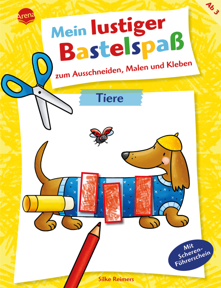 Mein lustiger Bastelspaß zum Ausschneiden, Malen und Kleben. Tiere main product photo