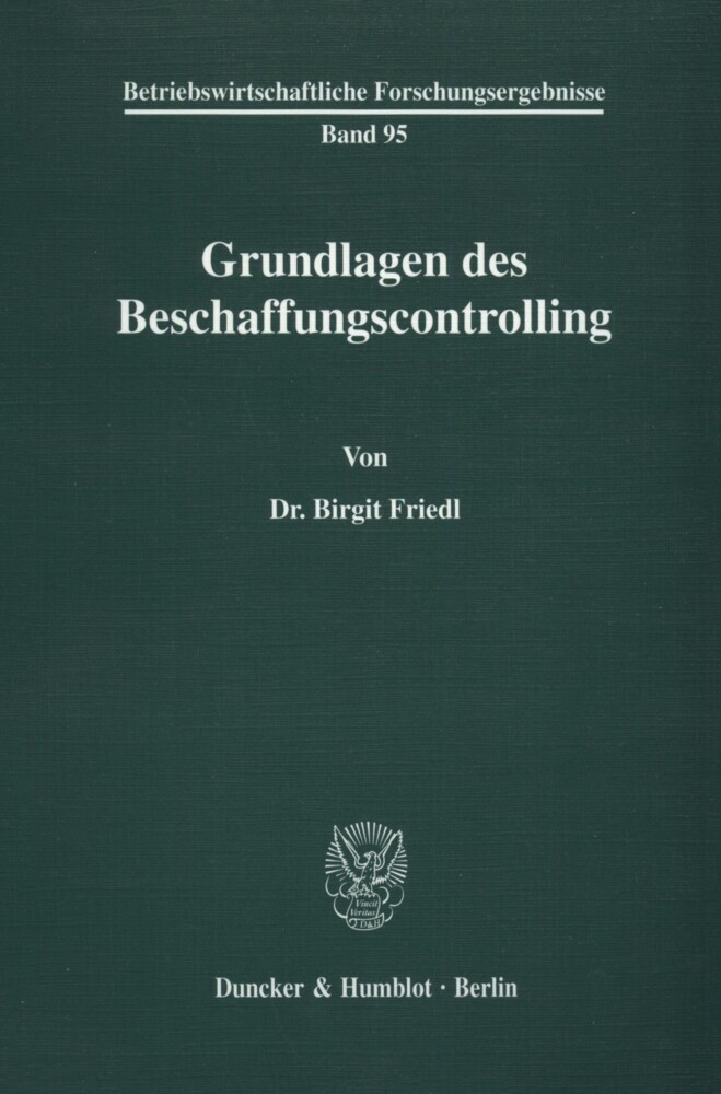 Grundlagen des Beschaffungscontrolling. main product photo