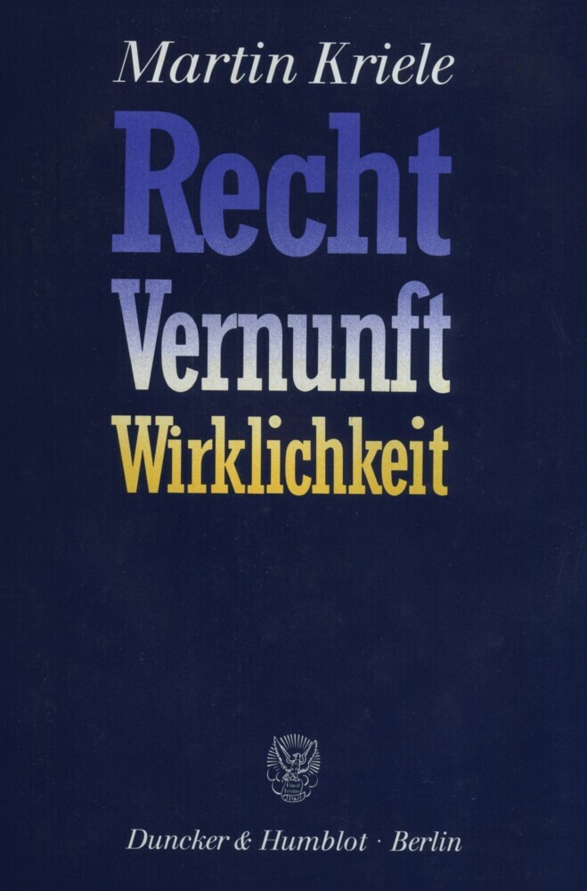 Recht - Vernunft - Wirklichkeit. main product photo