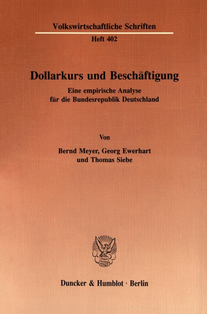 Dollarkurs und Beschäftigung. main product photo