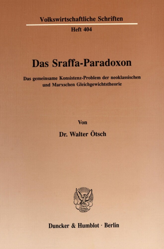 Das Sraffa-Paradoxon. main product photo